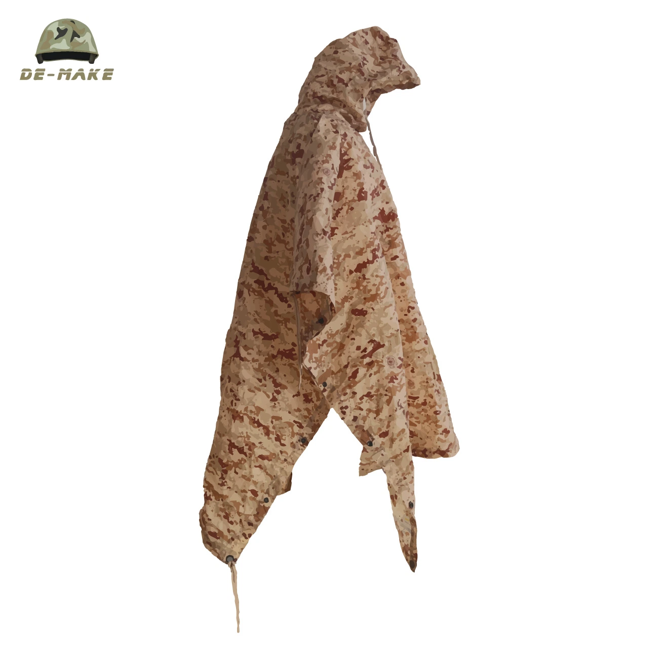 Waterproof Camouflage Raincoat Poncho Camo Military Adults Men Rainwear Rain Poncho for Army