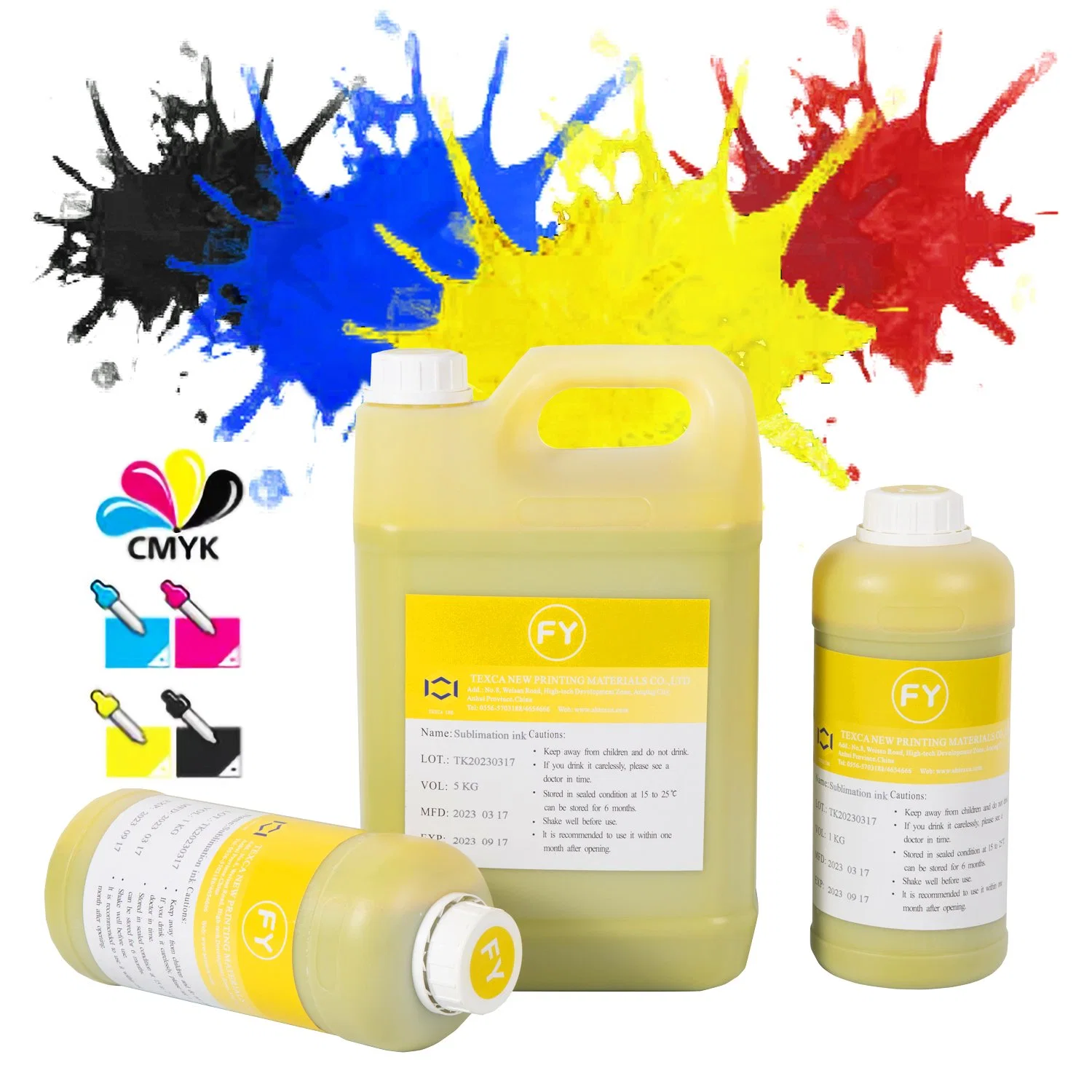 Sublimación impresión tintas base de agua pigmento suministro de tinta impresión de la camiseta Textil 1kg 5kg