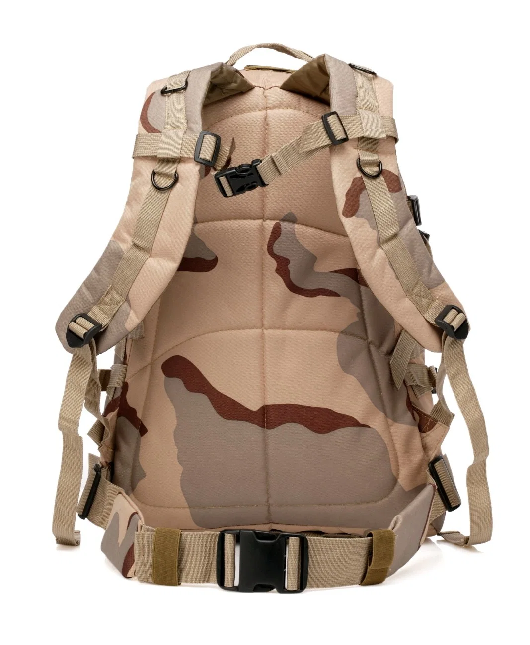 Sac à dos d'extérieur en nylon style militaire Desert Camouflage 600d