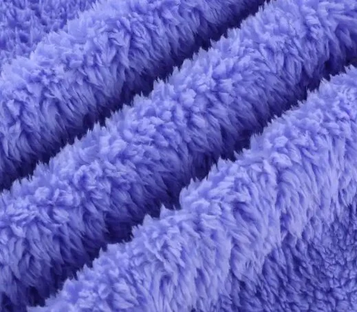Factory Sale 100% Polyester Double Check Sherpa Fleece Fabric 250GSM Thick Knit Fabric Home Textile Blanket