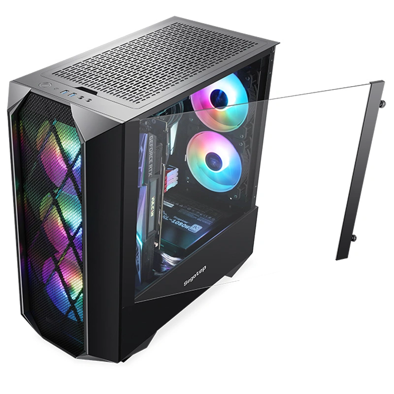 Segotep Phoenix G5 Rtx Matx ATX//Panel frontal de malla Itx templado cristal lateral en PC para juegos caso