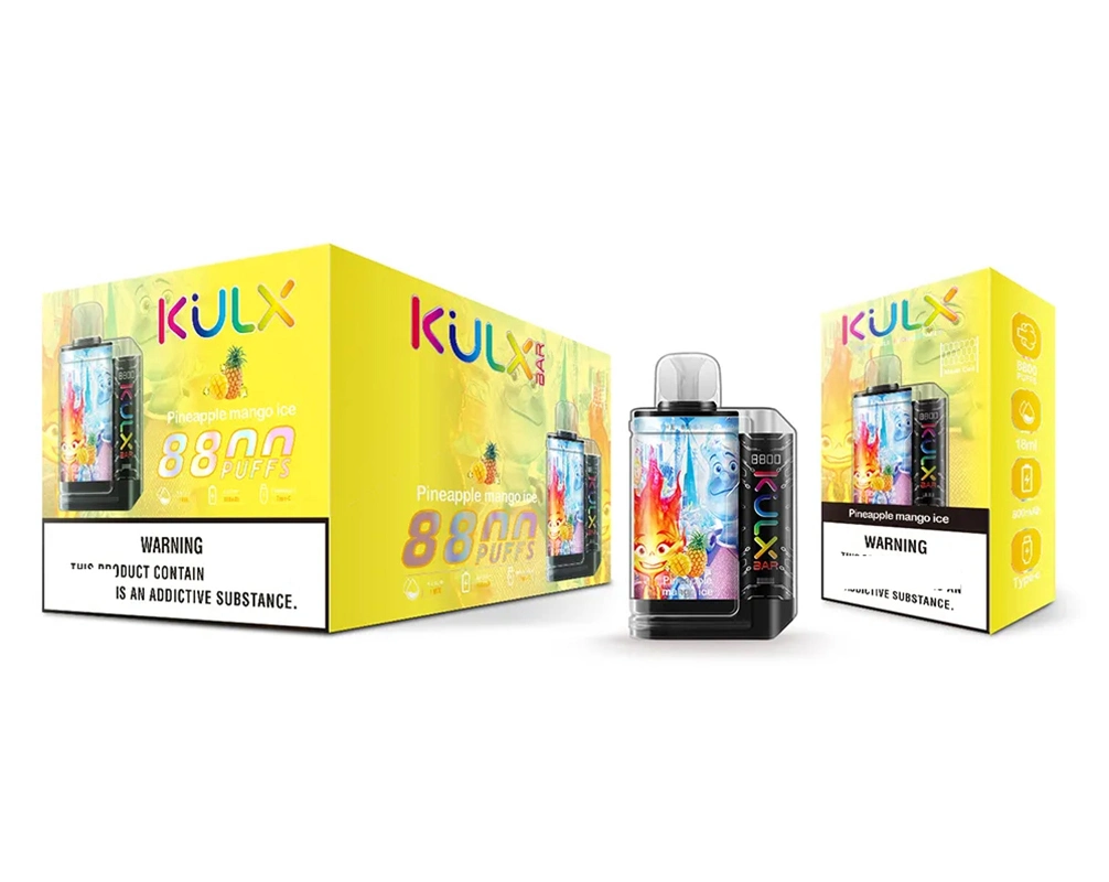 OEM/ODM Kulx Bar Disposable/Chargeable E cigarrillos VAPE Starter Kit prellenado Pod 2% 3% 5% 18ml 650 mAh batería VAPE Pen 8800 Puffs