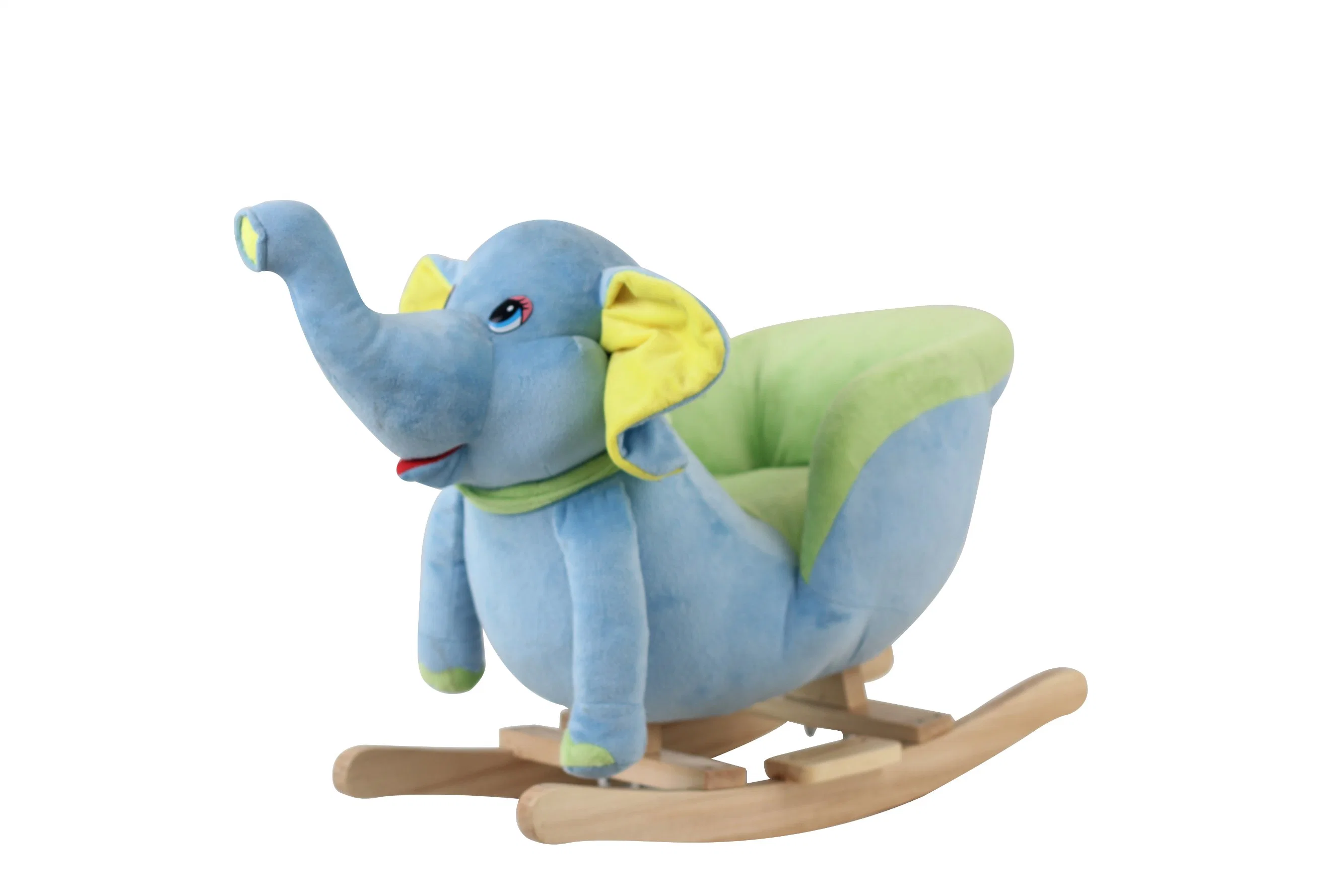 OEM ODM Whosale niños niños bebé Paseo de madera Plush Rocking Juguetes de caballos