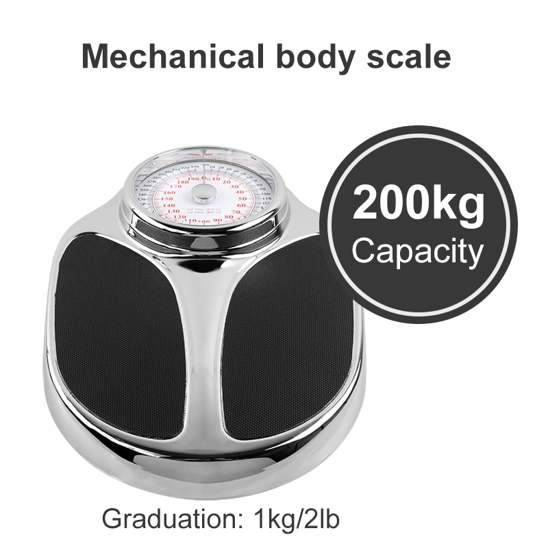 Chrome Plated Metal Housing Mechanical Body Scale