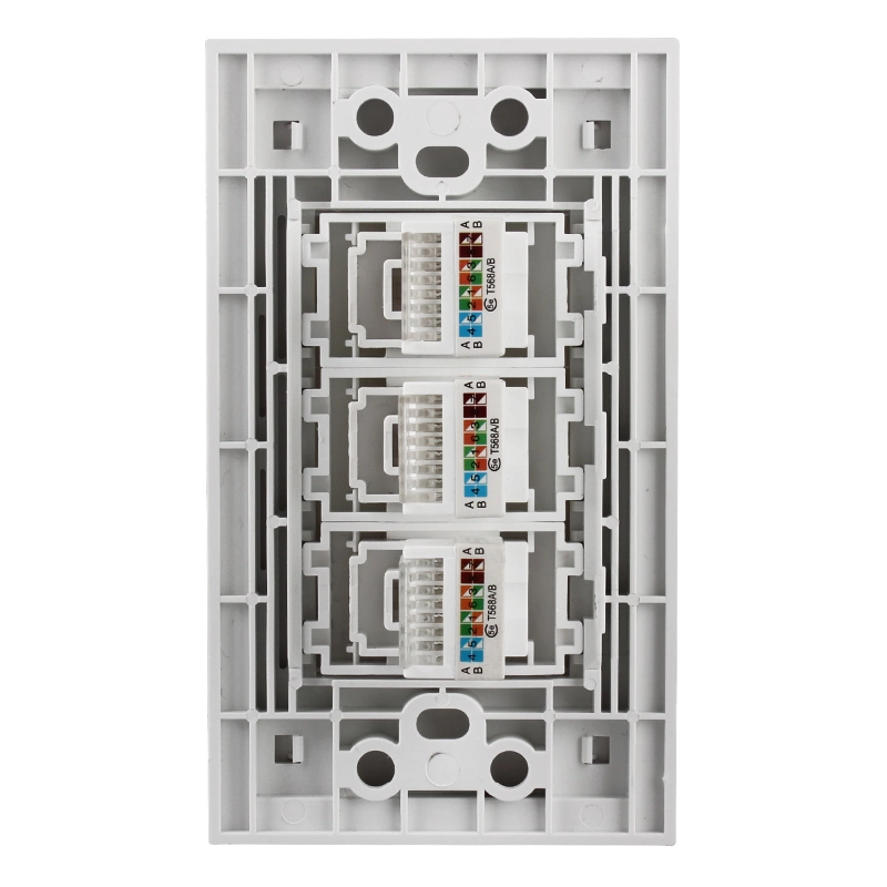 Seto 120 Panel Three-Port Super 5 Type Network Cable Socket Gigabit RJ45 Computer Switch