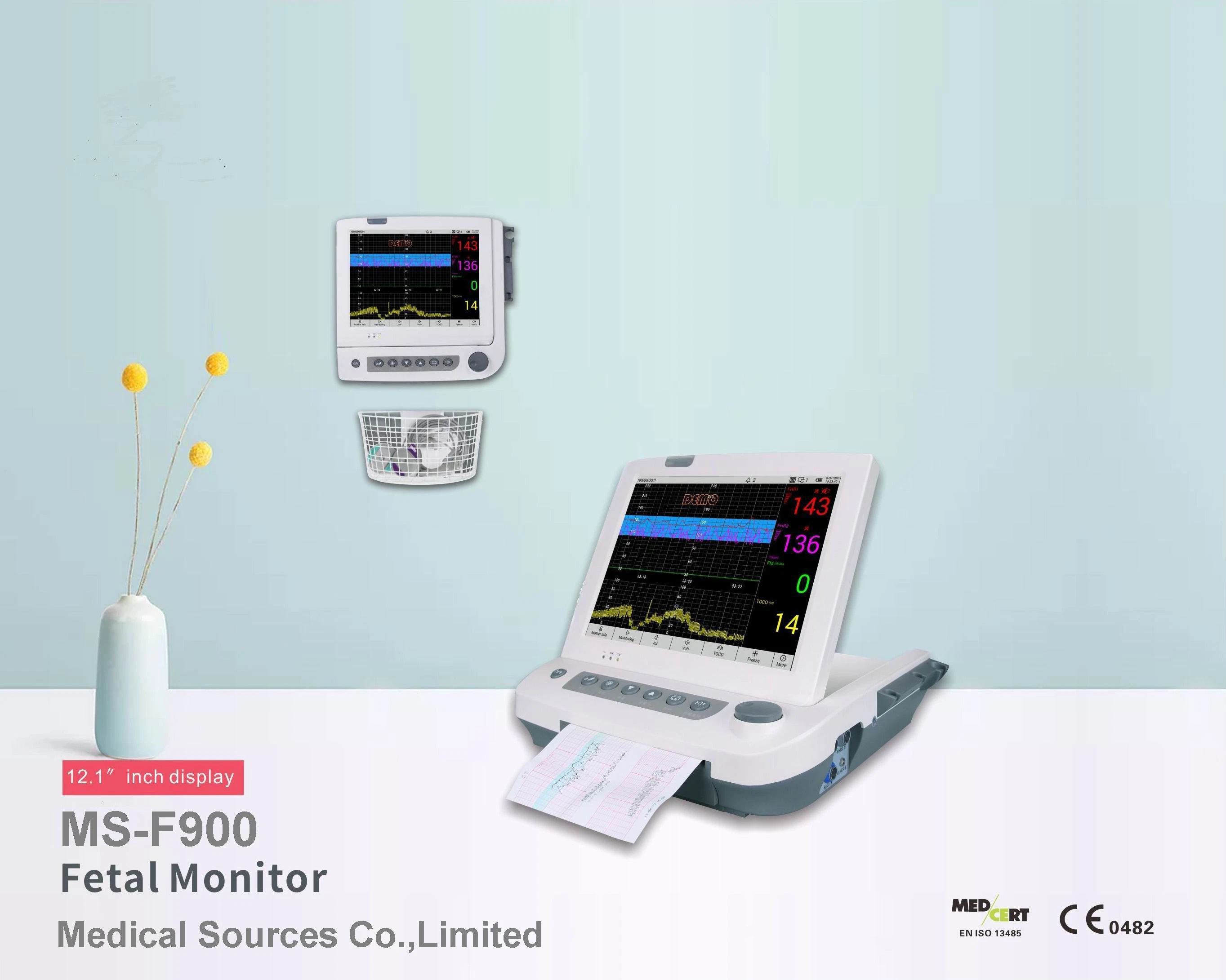 Máquina de la CTG Toco materna la frecuencia cardíaca del Monitor Fetal.