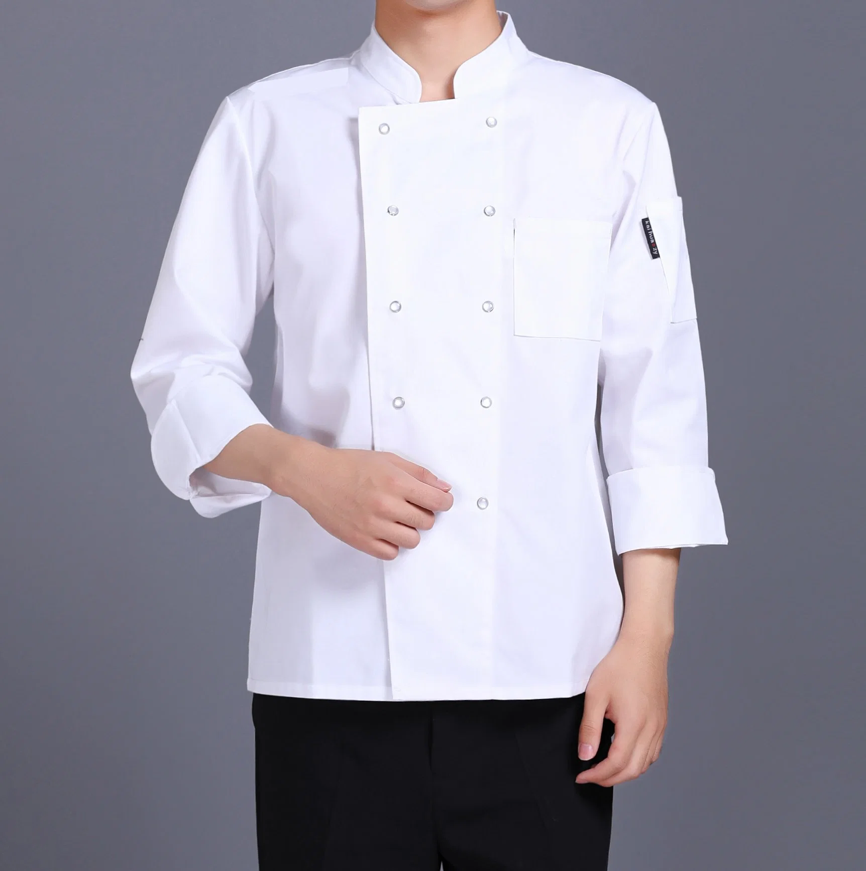 Suave y cómodo hotel de la ropa de Chef uniformes camisa para restaurante y bar de diseño más reciente de la chaqueta de Chef de alta calidad Ropa de trabajo