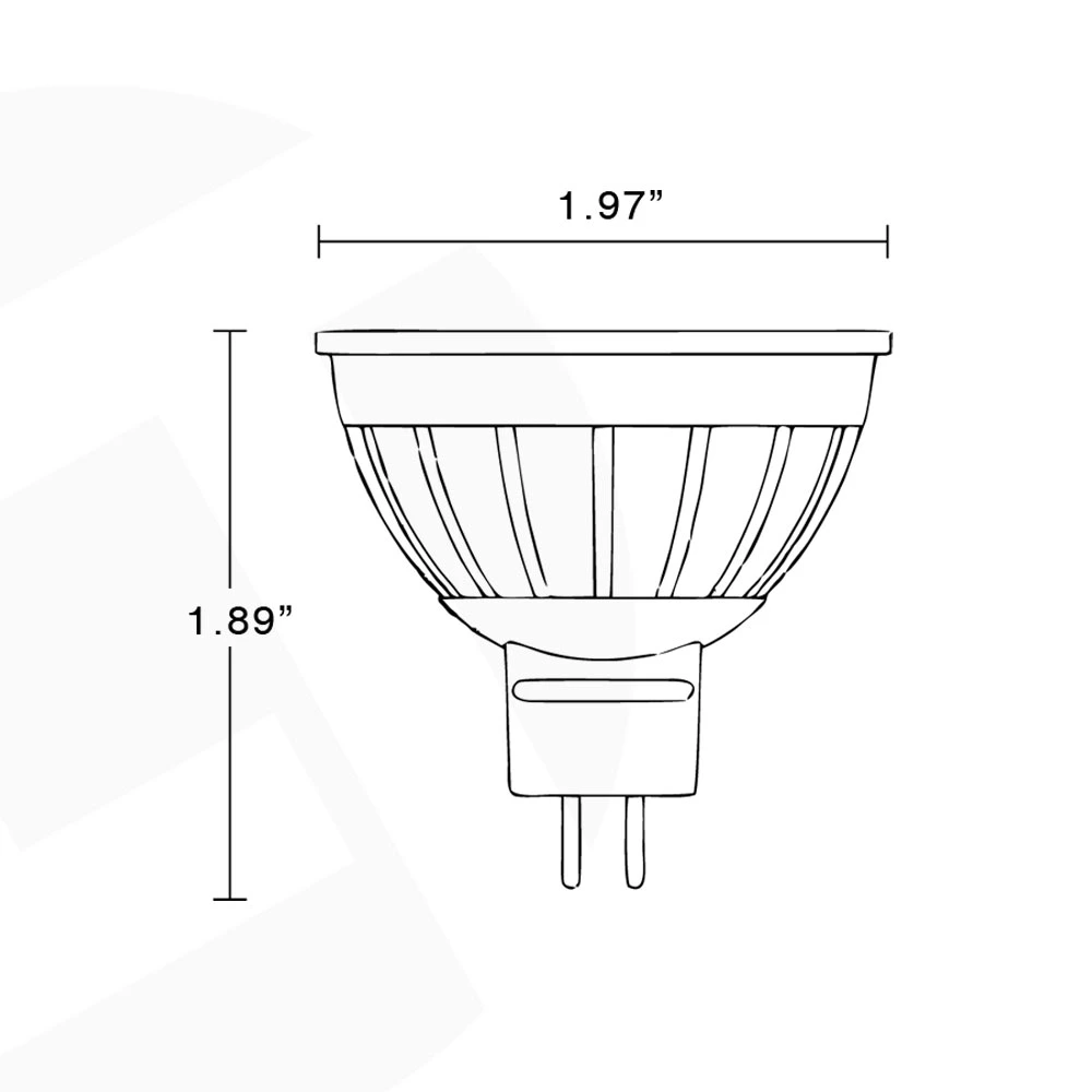 Le LT1016 7Watt ampoule LED MR16 étanches IP65 15/30/45/60/100 deg Gu5.3 Bi-Pin Base pour le paysage extérieur jardin d'éclairage des projecteurs