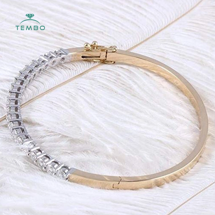 3mm Cluster Design Body Chain VVS Diamond Collar S925 Sterling Plata/14K/18K Pulsera de tenis de oro para regalo