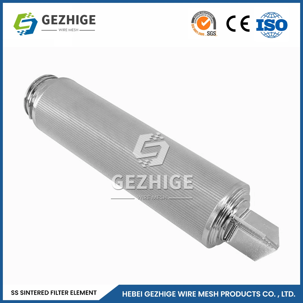 Gezhige Sintered Air Filter Factory 220 Interface Yellow Glass Fiber Sintered Filter China 2-6 Floors Stainless Steel Sintered Flter Elements