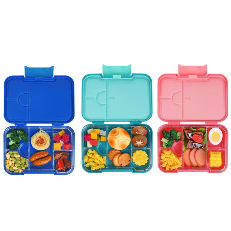 Kinder Lunchbox BPA Free Tritan Material 4-Fach Essen Auslaufsicherer Behälter Bento Bo