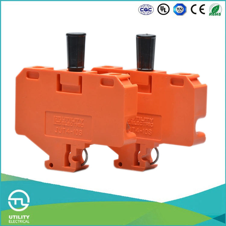 Utl Orange Colour Electrical Cable Connecting Test Terminal Block