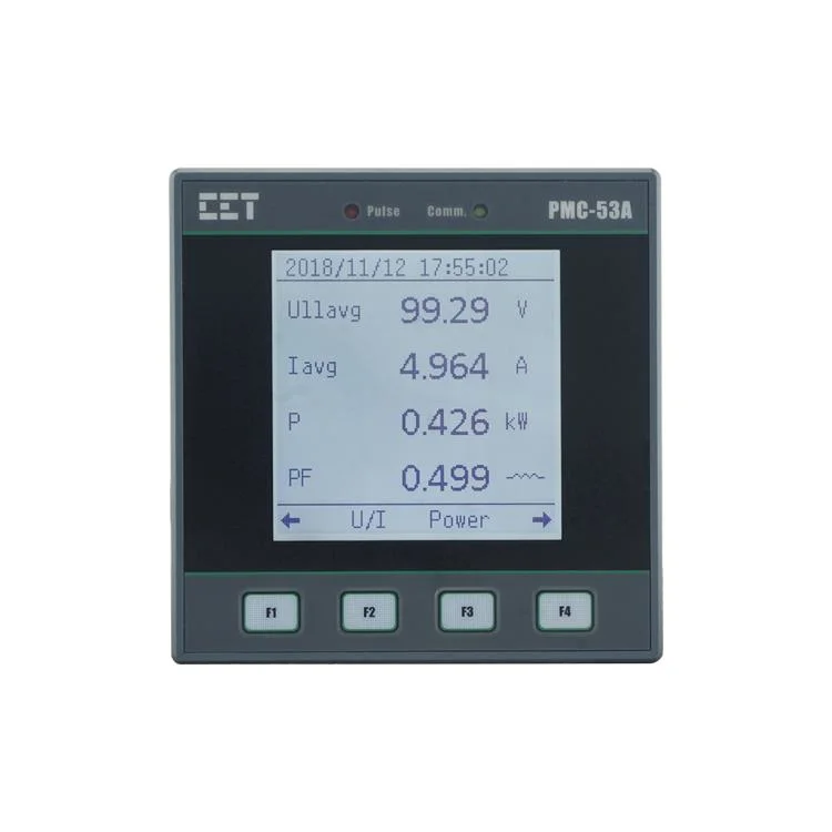 PMC-53A DIN96 medidor inteligente multifunções trifásico para tensão kWh LCD de matriz de pontos de medição