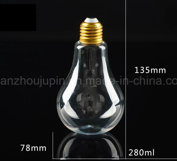 OEM transparente plástico Bulb bebidas Juice botella de agua