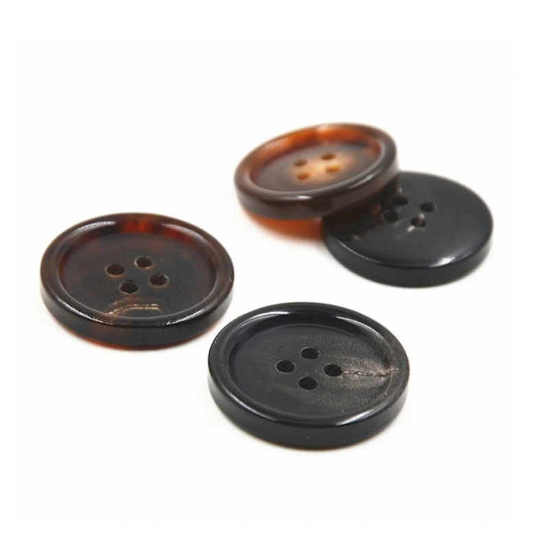 Factory Wholesale 4-Holes Buttons Custom Shirt Natural Buffalo Horn Buttons Manufacturers for Garments