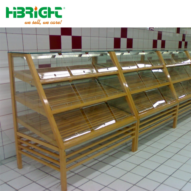 Wooden Furniture Bakery Store Display Racks