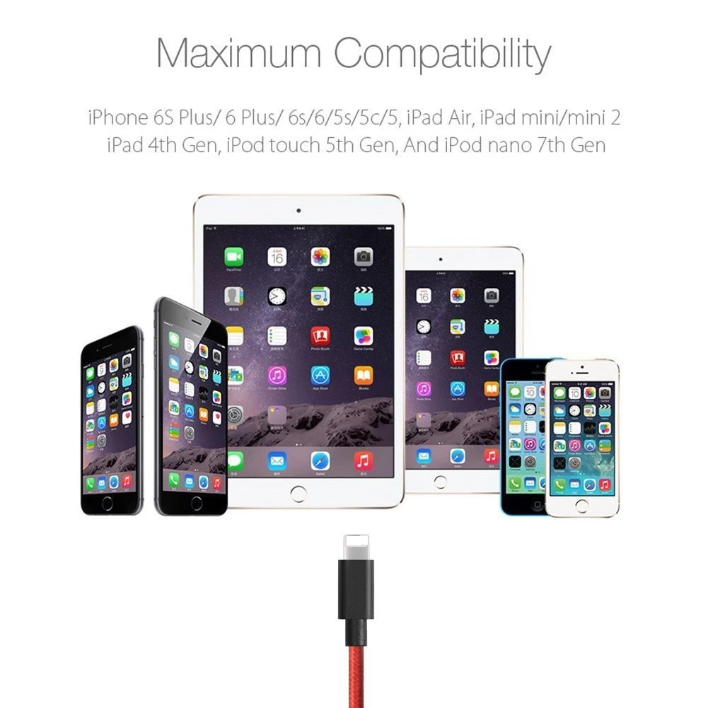 High quality/High cost performance  Best Selling 3A Fast Charging Nylon Braiding iPhone Accessories