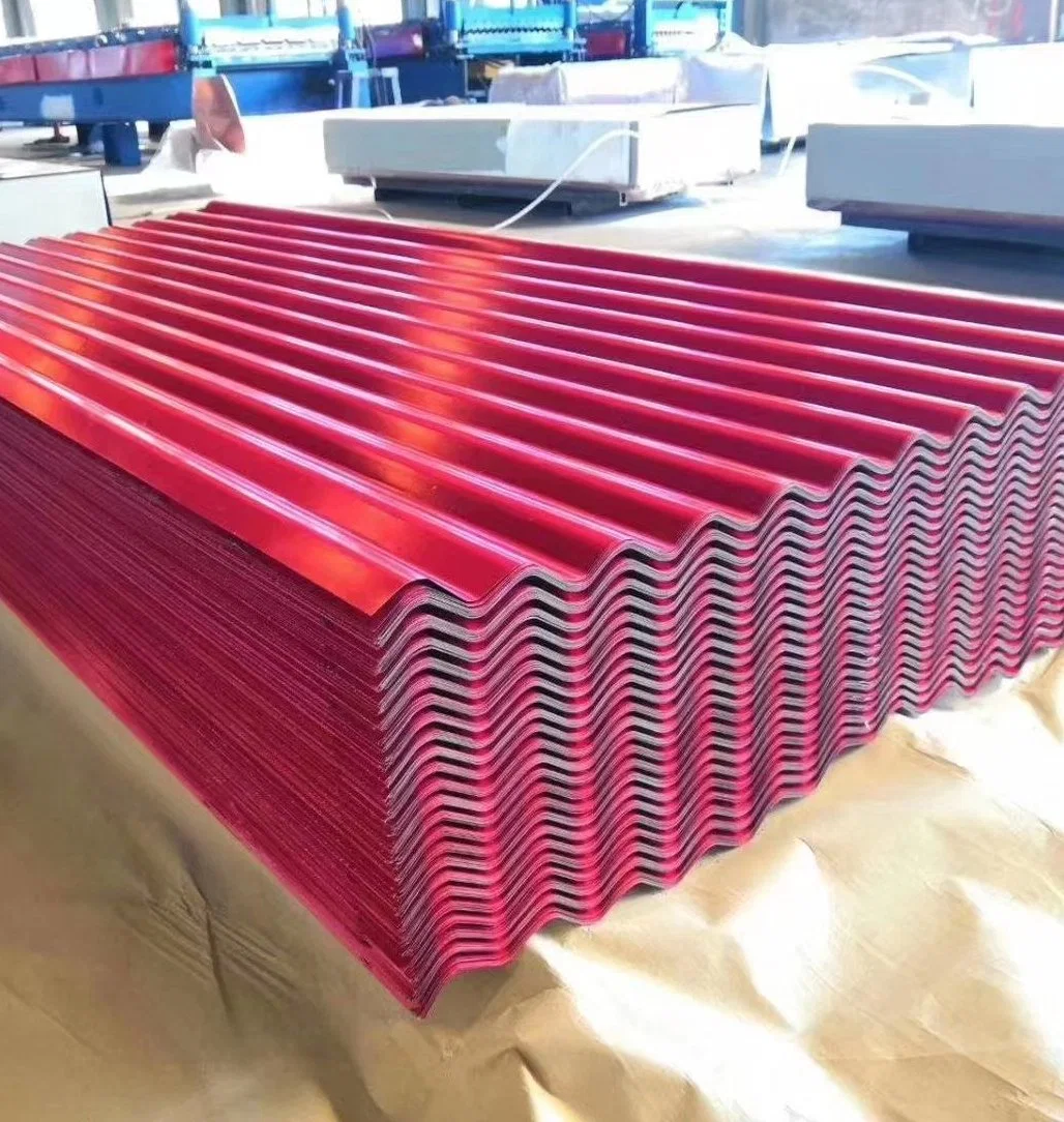 Ral 5052 Color Coated SGCC Gi Galvanized Steel Roof Tile Corrugated Roofing Sheet Material.