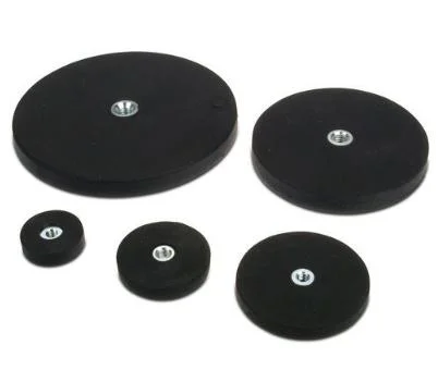 Round Base Mount Magnet Rubber Coating NdFeB Magnets