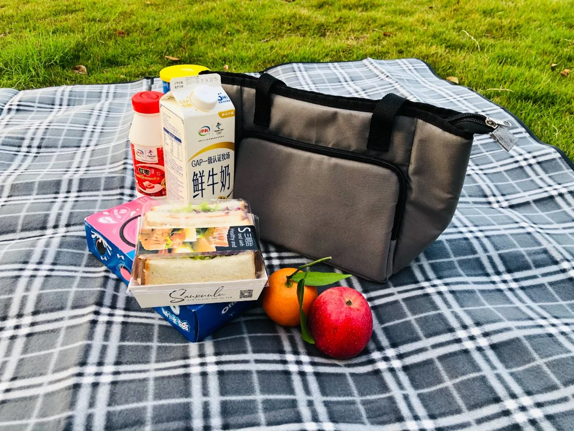 RPET Leakproof Cooler Tote Bag Antibacterial Insulated Thermal Bag with Multi-Pockets for Beach Picnic Office Work Lunch Pattern