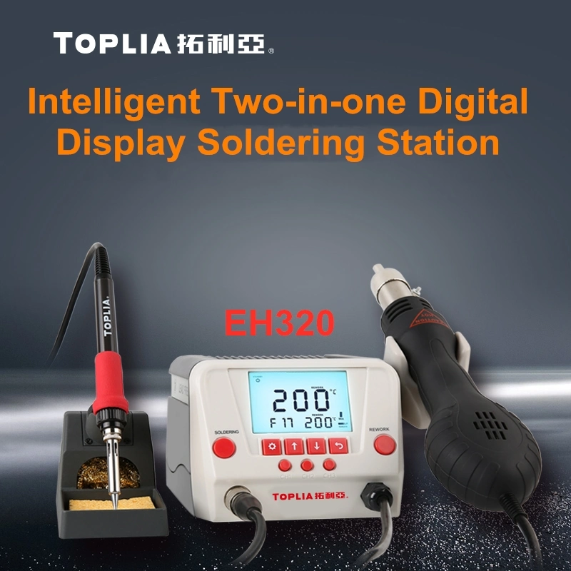 Toplia Intelligent Two-in-One Digital Display Soldering Station 650W