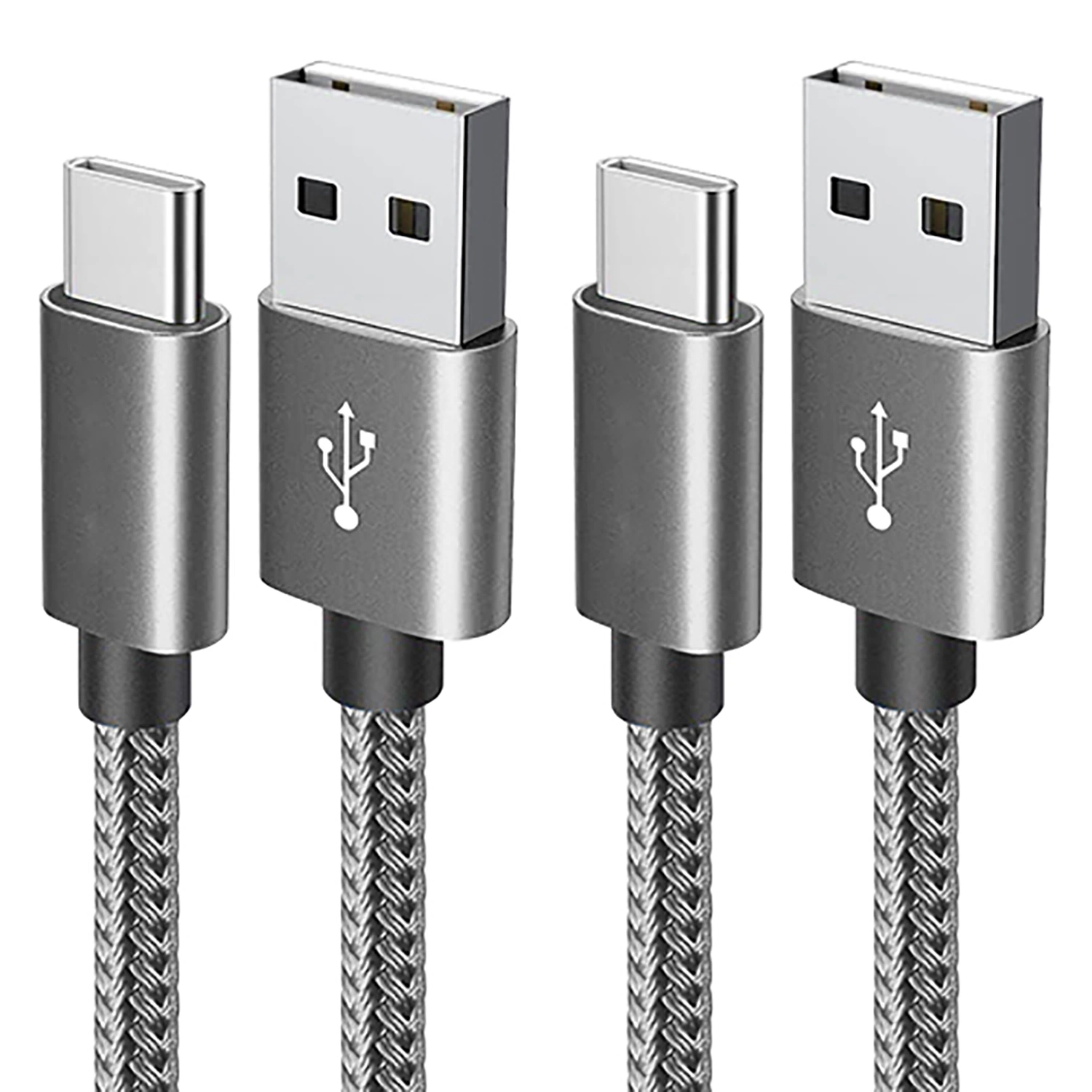 كابل شحن الهاتف المجدول من النايلون لجهاز USB من Samsung Huawei Xiao كابل الشاحن المحمول الشحن السريع كابل الهاتف ملحقات الهاتف المحمول