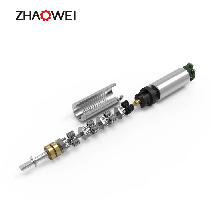 Zhaowei Custom Mini Reducer 6mm 6V 12V Micro Gearbox DC Motor with Encoder for Safety Headrest