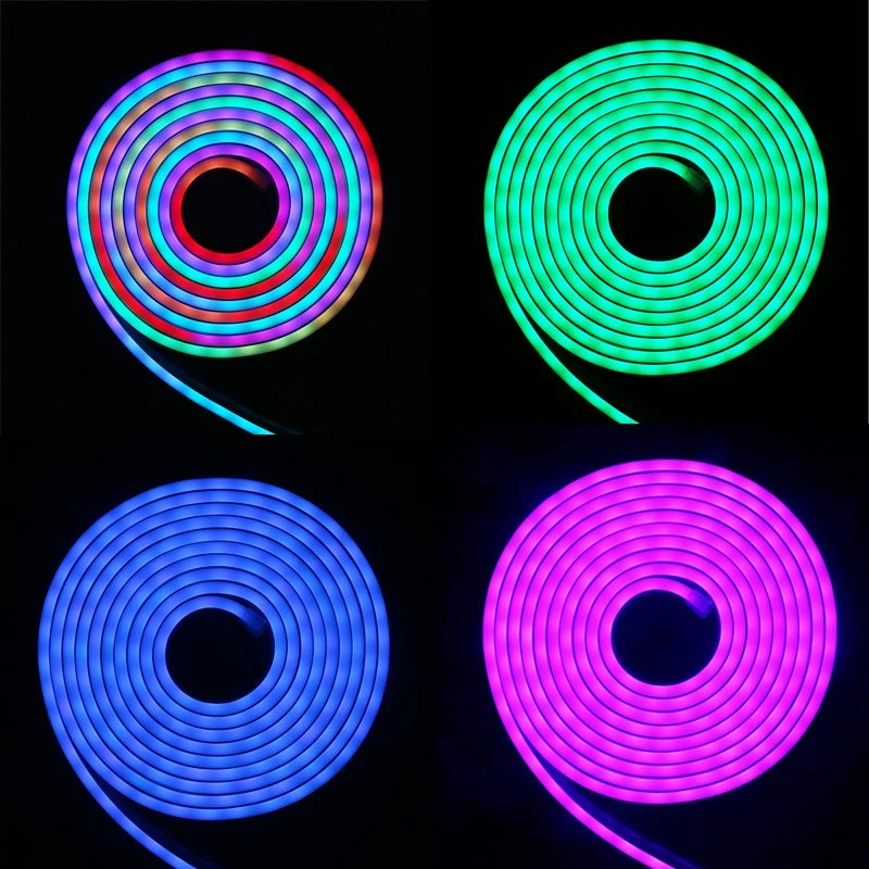 5m 12V Neon Light LED Cutable Strip Dance Party Decor Light Neon LED Lamp Flexible EL Wire Rope Tube 5050RGB