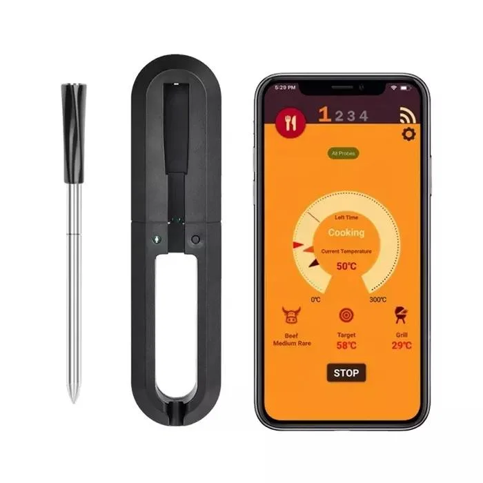 Smart Wireless BBQ Cooking Meat Thermometer with Phone APP