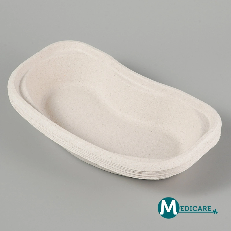 Disposable Trays Biodegradable Basin Disposable Carton Kidney Dishes Kidney-Shape Plate