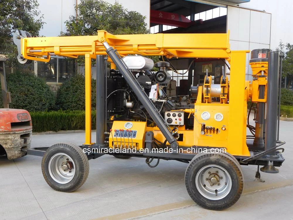 Cummins Engine Trailer Mounted Hydraulic Geotechnical Engineering Investigation Core Drilling Rig (YZJ-300YY)