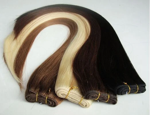 Double Drawn 2020 Hot Sale European Straight Human Hair Weaving Straight Remy Hair Extension 10A Grade Straight Hair Weft