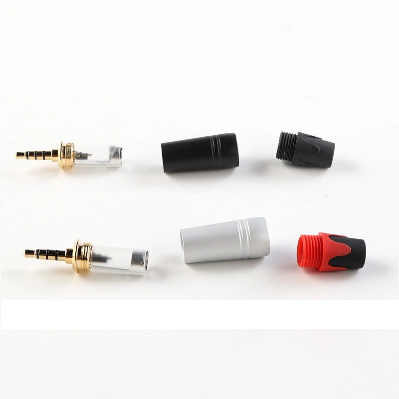 3.5mm Trrs 4-Pole Male Plug Adapter for DIY Headset Headphone Earphone Cable Connector