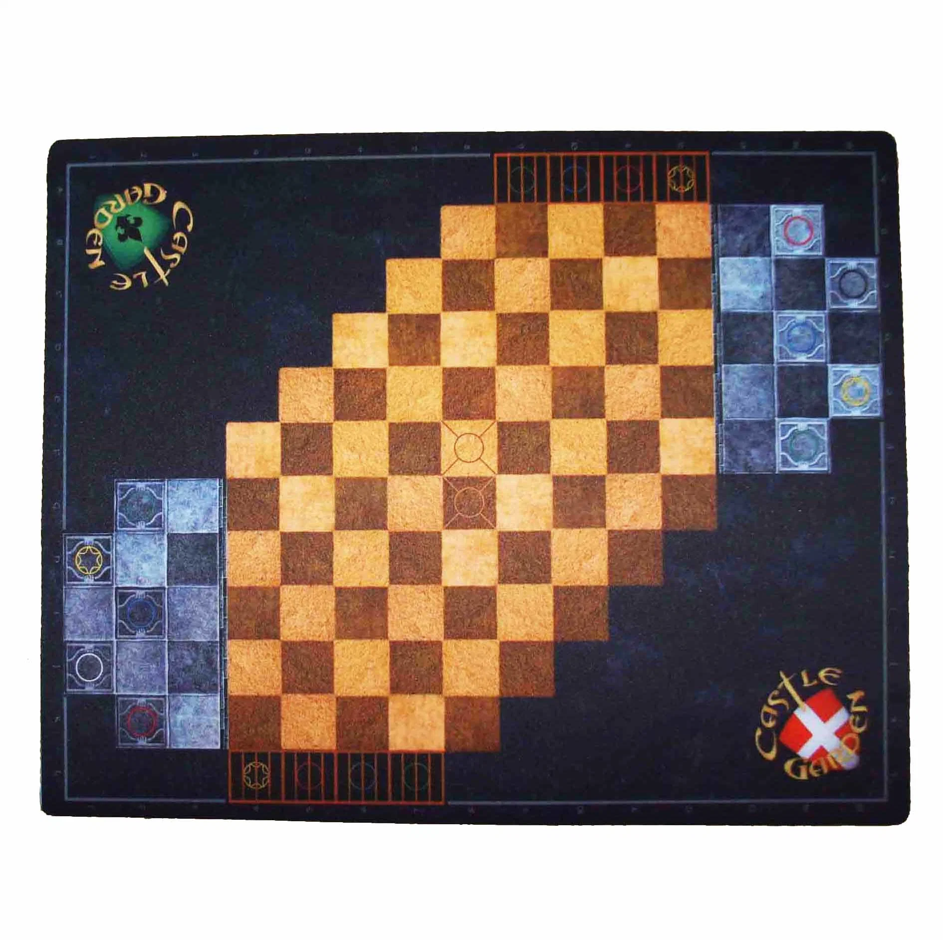 Full Color Printing Boardgame Rubber Play Mat Chess Game Accessory