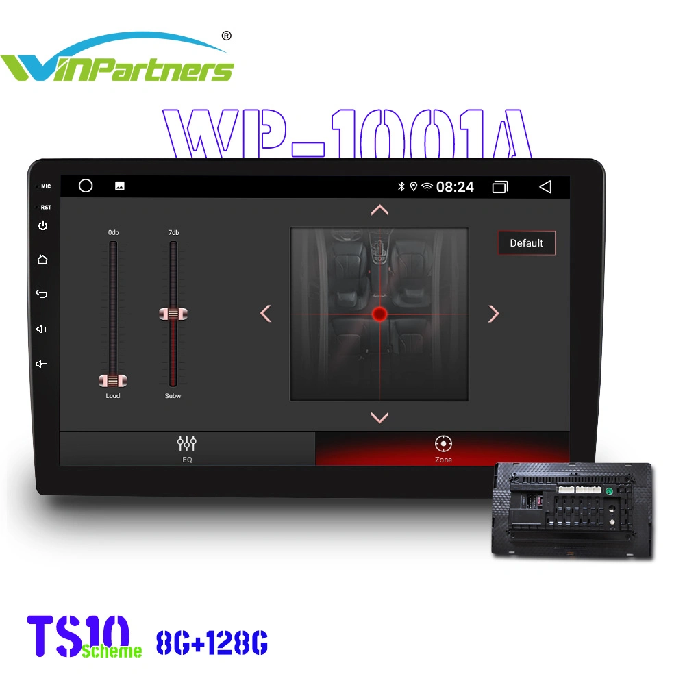 8+128g 10 pulgadas procesador de 8G núcleos todo en uno Audio para coche MP5 Video Jugador Wp1001A