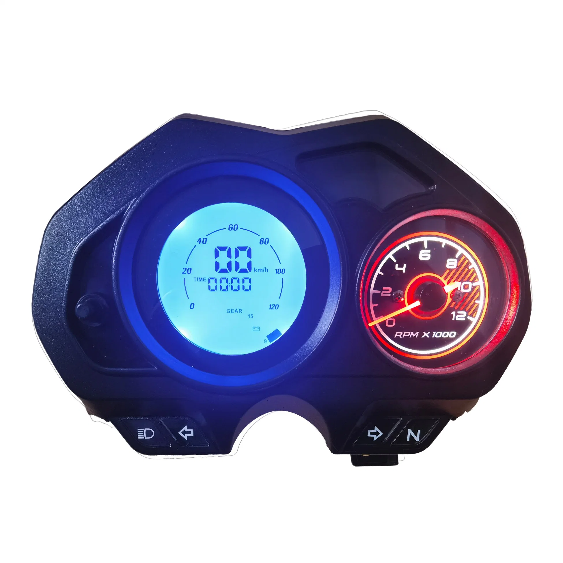 Hongyi LCD Digital Odometer, Speed Meter, Odometer, Oil Meter for Motorcycle, Electric Bicycle