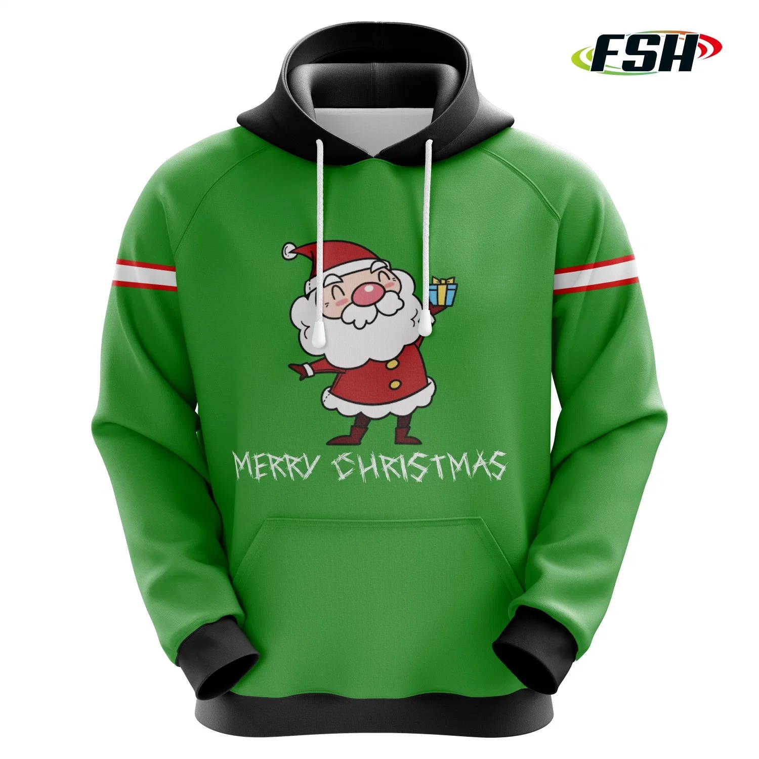 Mens Cotton Sweatshirt Plus Size Pullover Print Sublimation Custom Logo Christmas Wear