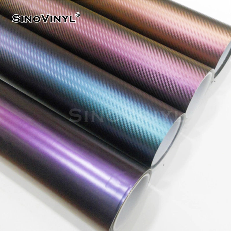 SINOVINYL Automobile Wraps Chameleon Carbon Fibre Vinyl Film Car