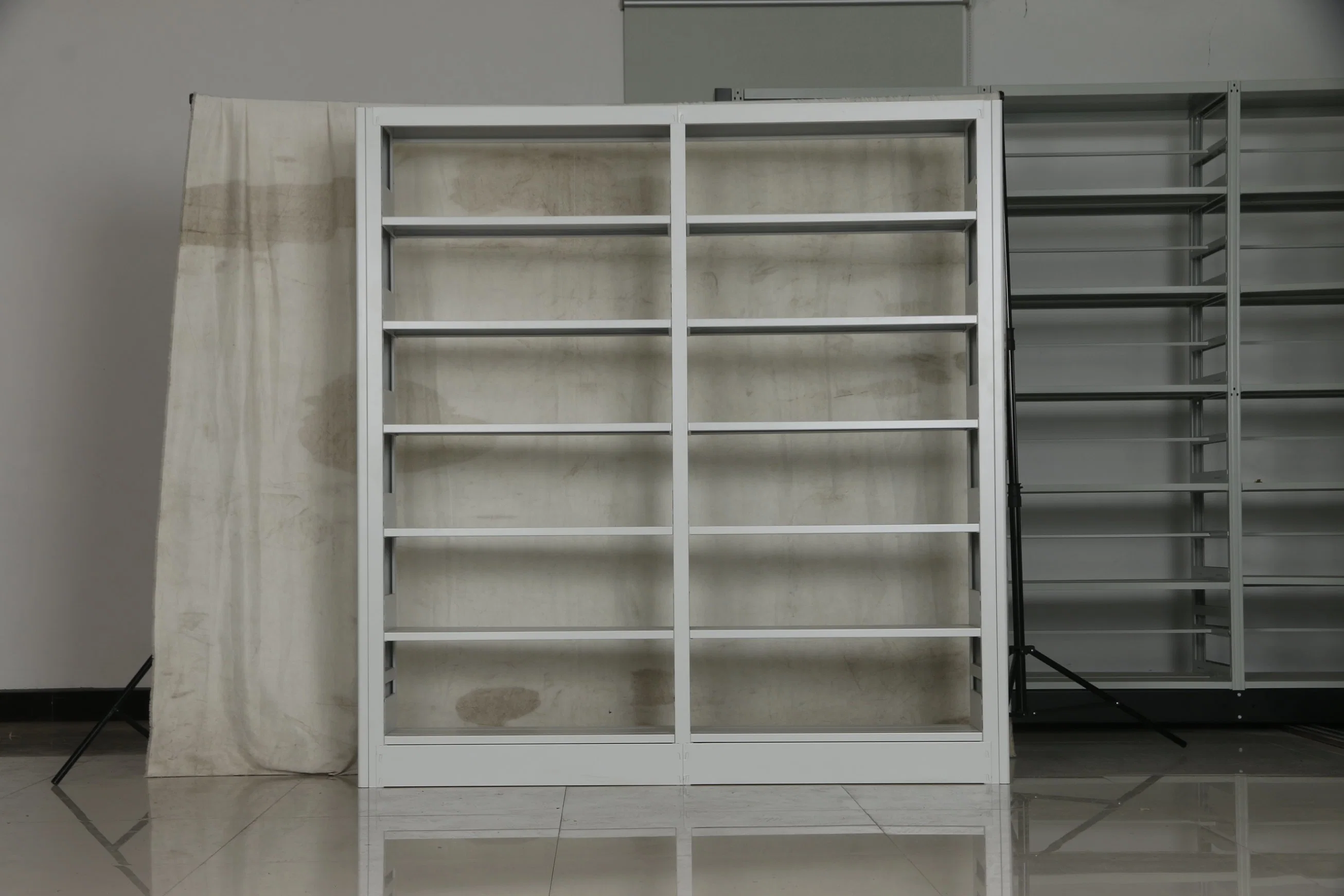 Library Double Sided Bookcase Furniture Metal Multi-Layer Book Shelf Office Bookshelf Wood Bookcases