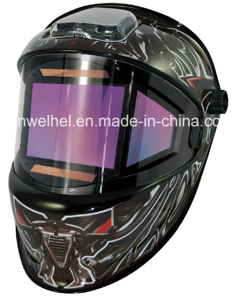 (180 degree side view) Solar Powered TIG/MIG Auto Darkening Automatic Welding Helmet /Grinding Mask