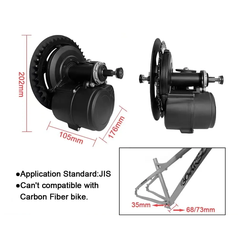 Kit de motor de pantalla Tongsheng Vlcd5 sensor de par Tsdz2b 48V 500W