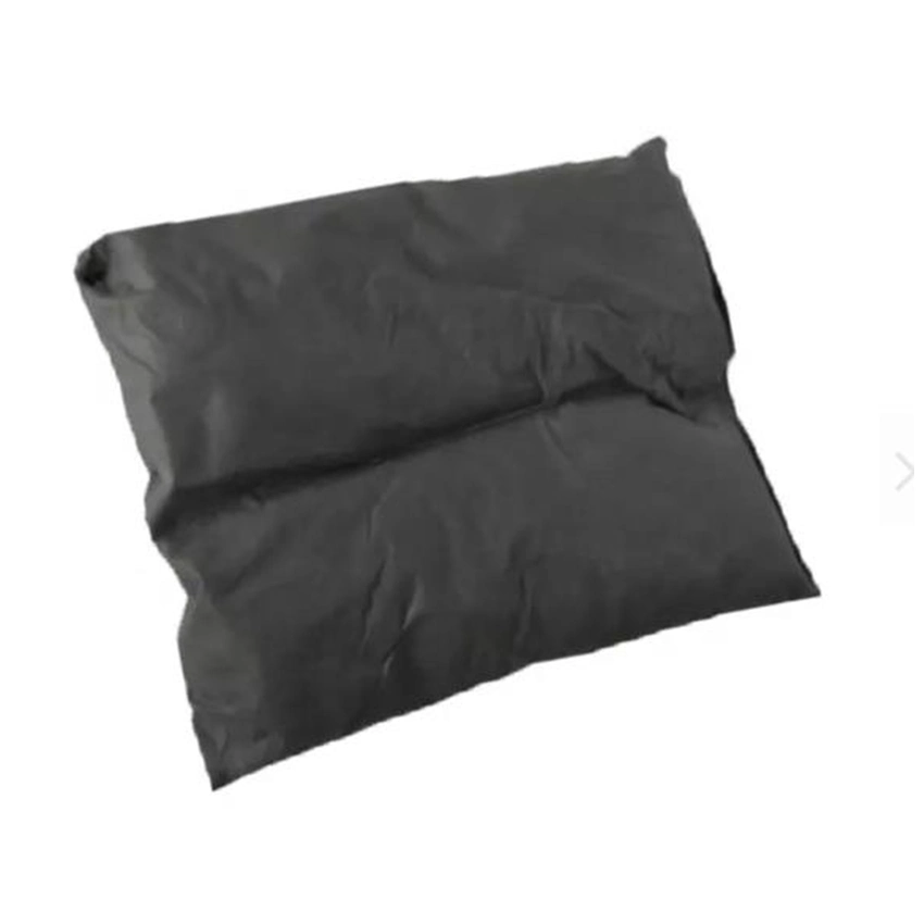 Coussin absorbant 100 % polypropylène pour huile chimique dangereuse noir