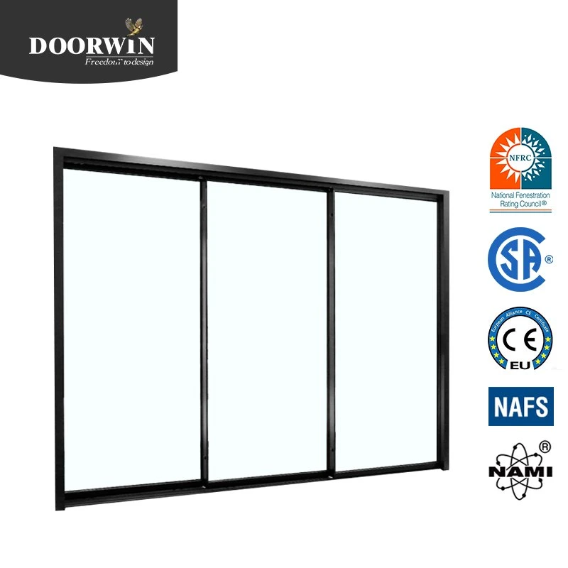 European Good Soundproof Heat Insulation Air Tightness Narrow Frame Slim Line Aluminum Sliding Glass Door