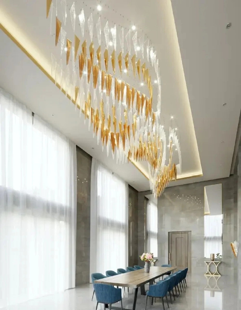 Hotel moderno em vidro Crystal Lighting LED Luxury Fancy Lamp Home Lustre de decoração interior