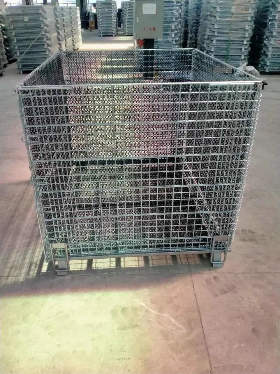 Industrial Warehouse Metal Cargo Storage Logistics Equipment Wire Mesh Metal Box