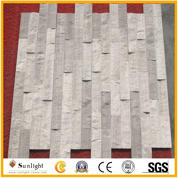 High quality/High cost performance  White Wood Vein Marble Culture Stone Wall Tiles