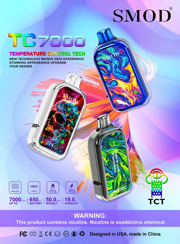 Kangvape Smod Brand Tc7000 Puffs 18ml E Liquid 650mAh Battery E Cig