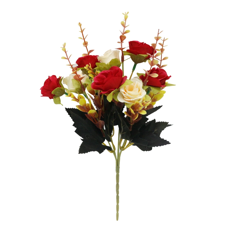 Suite de flores artificiais bouquet de mão arranjo floral Flor de Seda por grosso