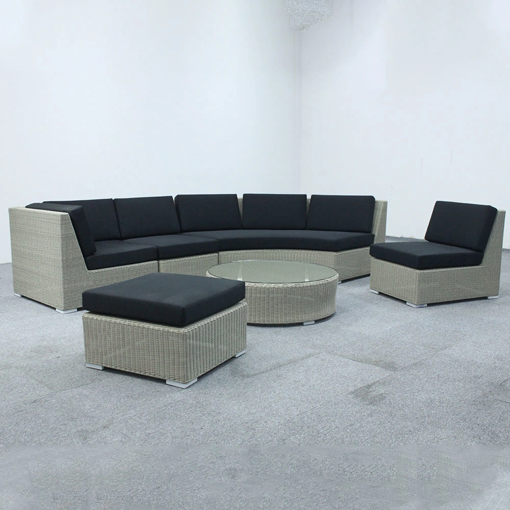 Modernos muebles de mimbre Rattan Casual combinación de tejido impermeable Jardín Sofá