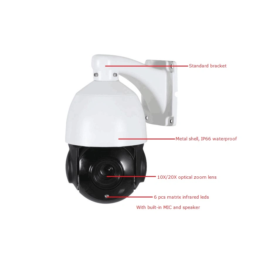 Fsan 4,5 дюйма высокоскоростных купольных системы безопасности 10X оптический зум 3MP IP-купольная камера PTZ